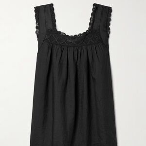 ISO DÔEN Almadia crochet-trimmed ramie mini dress XS or S